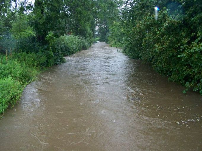 Říčka Mandava v Rumburku.