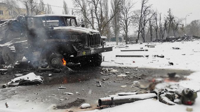 Oběti střetů u východoukrajinského Charkova