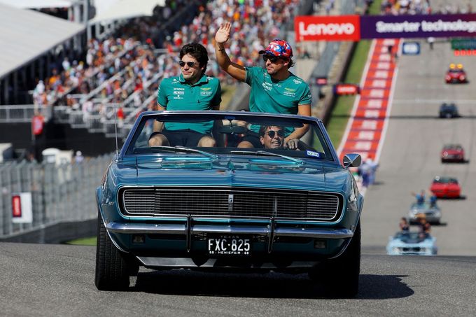 F1, VC USA 2023: Fernando Alonso a Lance Stroll, Aston Martin