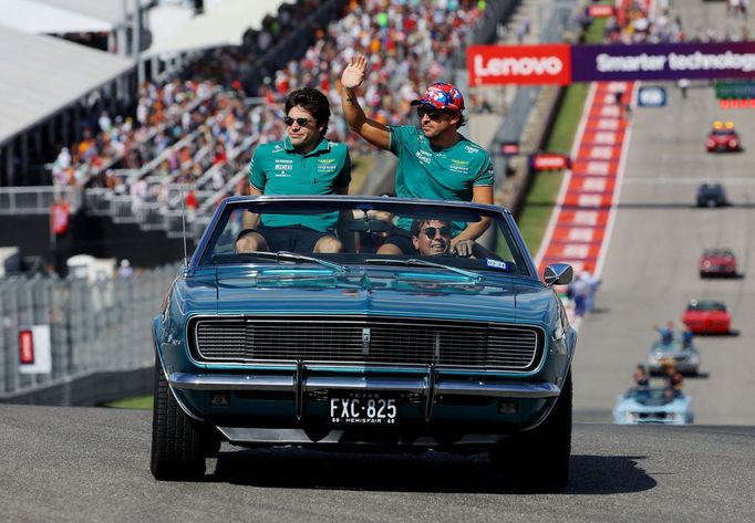 F1, VC USA 2023: Fernando Alonso a Lance Stroll, Aston Martin