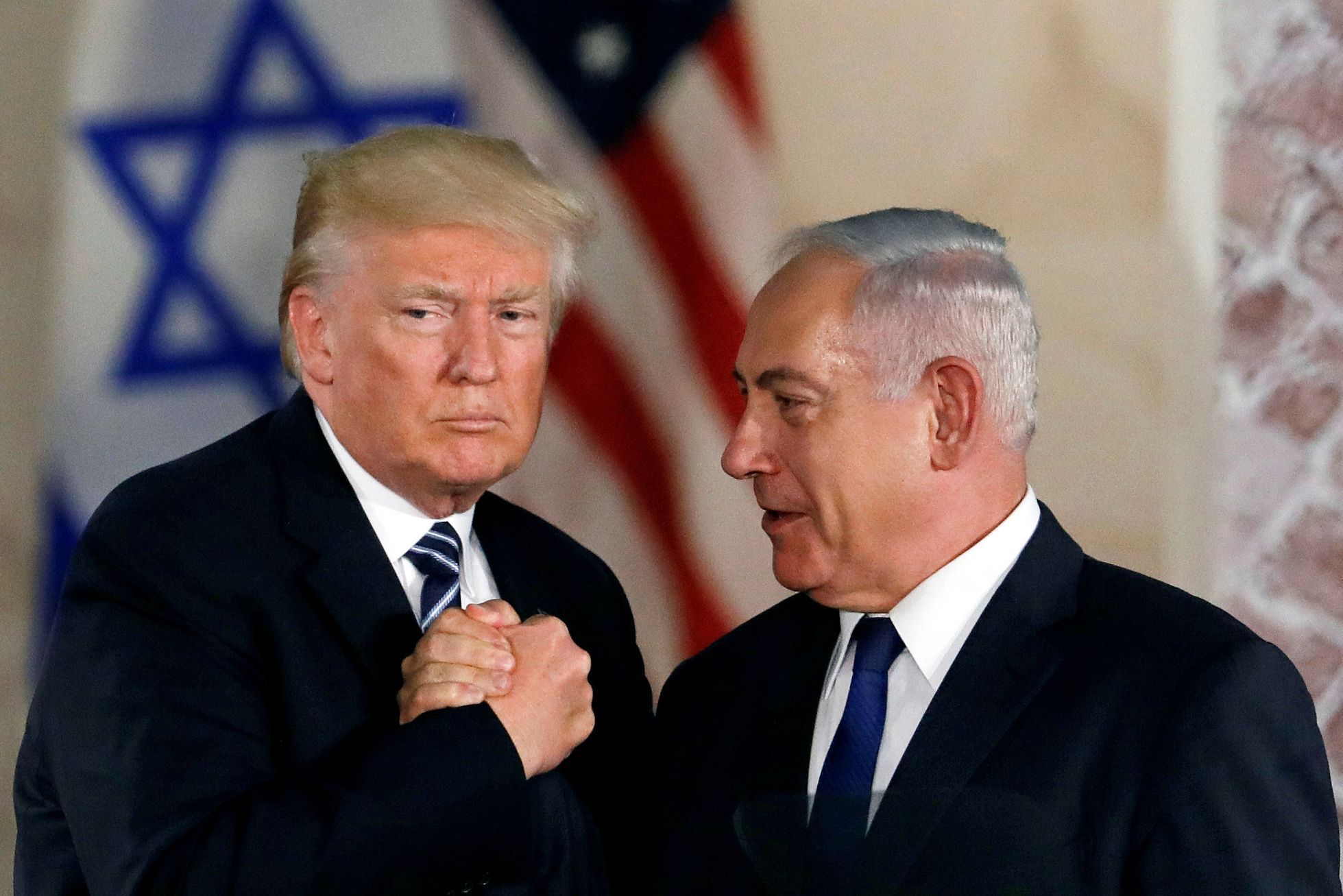 Americký prezident Donald Trump a izraelský premiér Benjamin Netanjahu