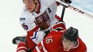 Czech Republic's Faksa checks Canada's Rychel during the second period of thei