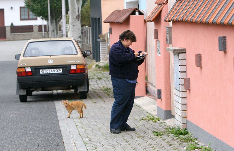 Motorizované doručování pošty na Příbramsku