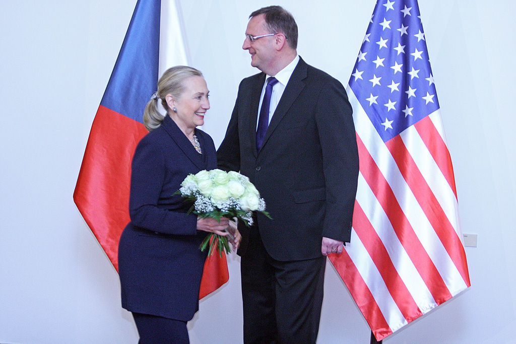 Hillary Clintonová v Černínském paláci