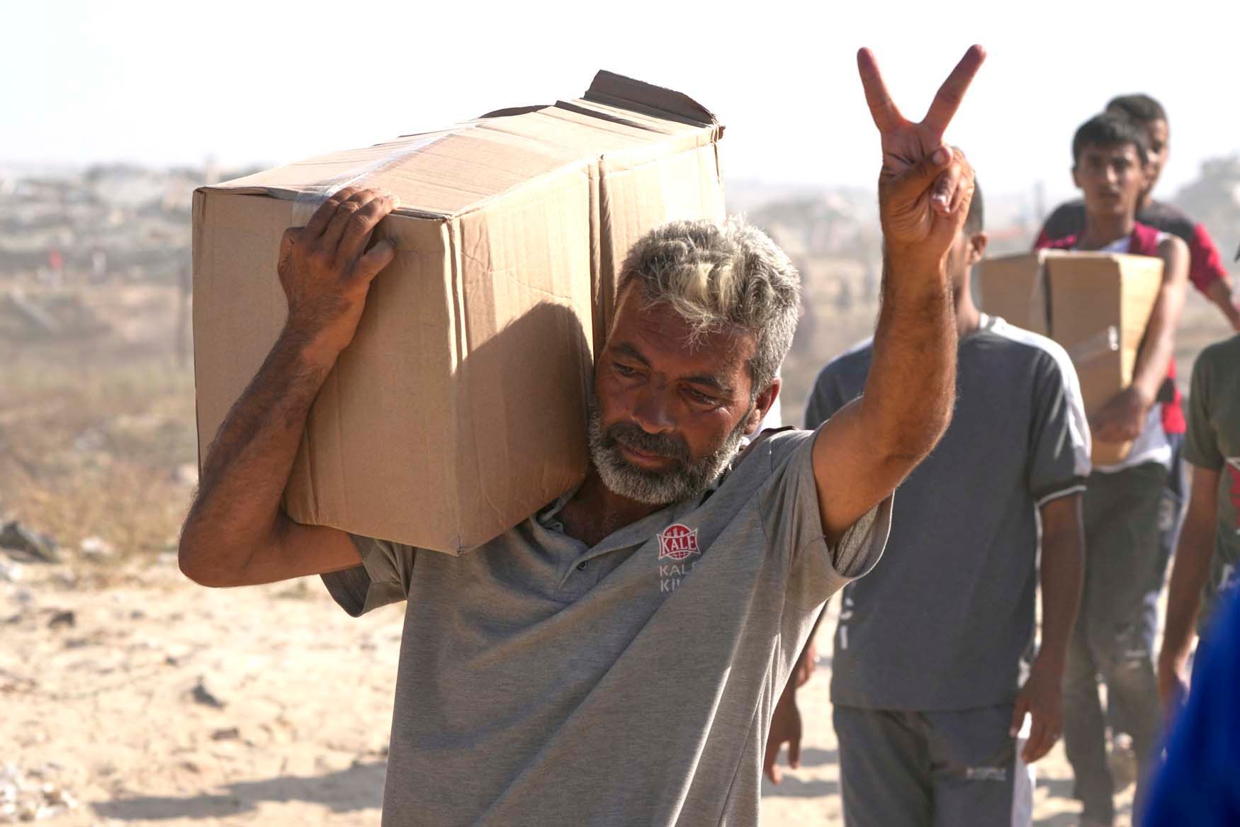 Gaza, Izrael, rukojmí, protest, pomoc, potraviny