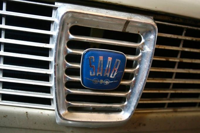 Logo automobilu Saab 99 z kolekce Maris Berzins.