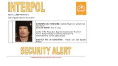 Interpol vydal varování před Kaddáfím