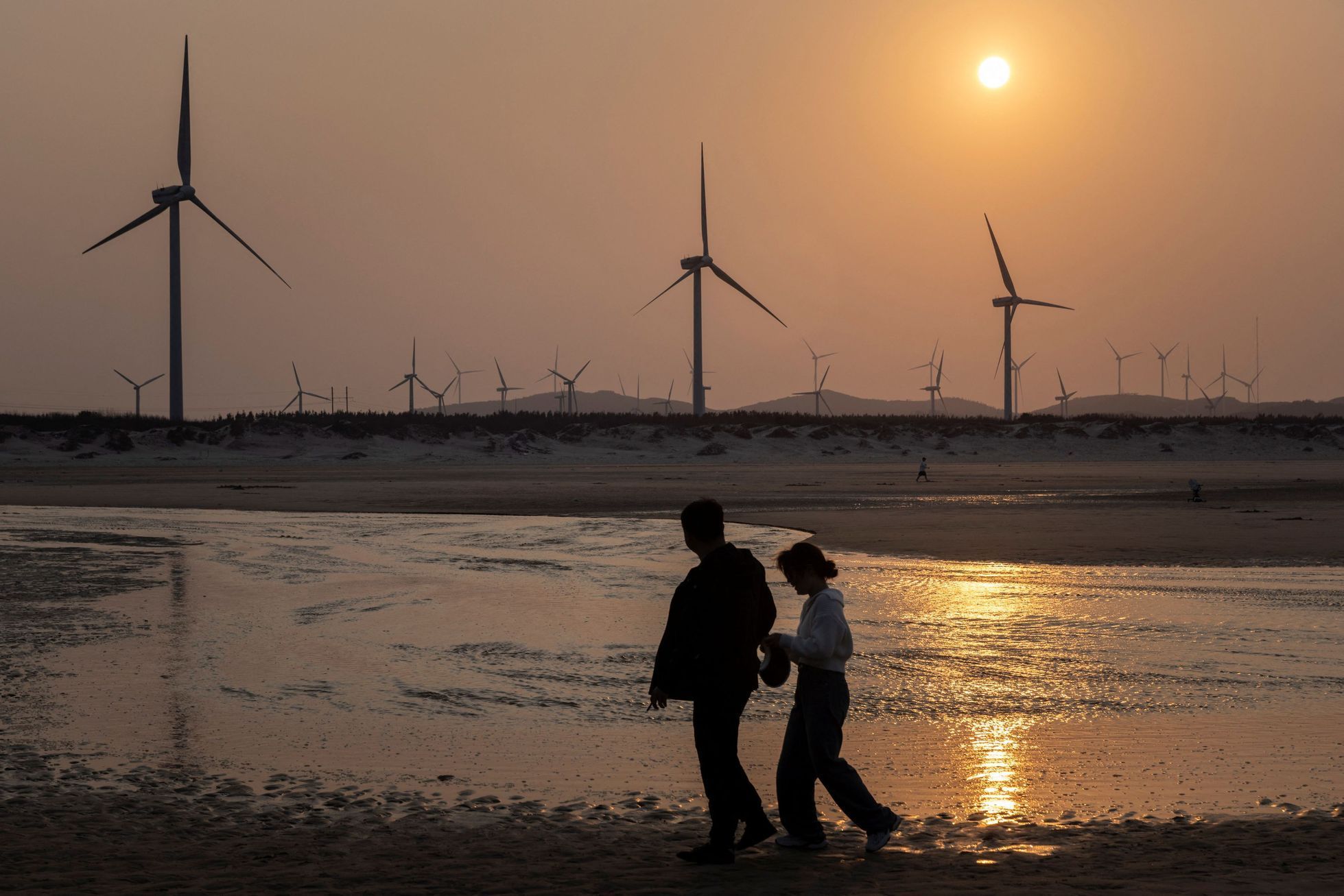 čína větrná elektrárna klima