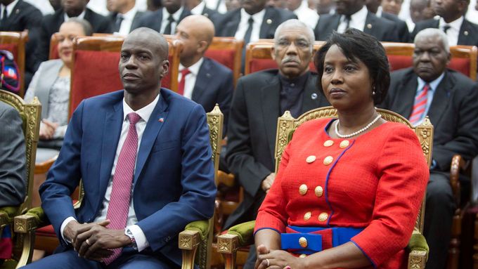 Prezident Haiti Jovenel Moïse a jeho manželka Martine na snímku z roku 2017.