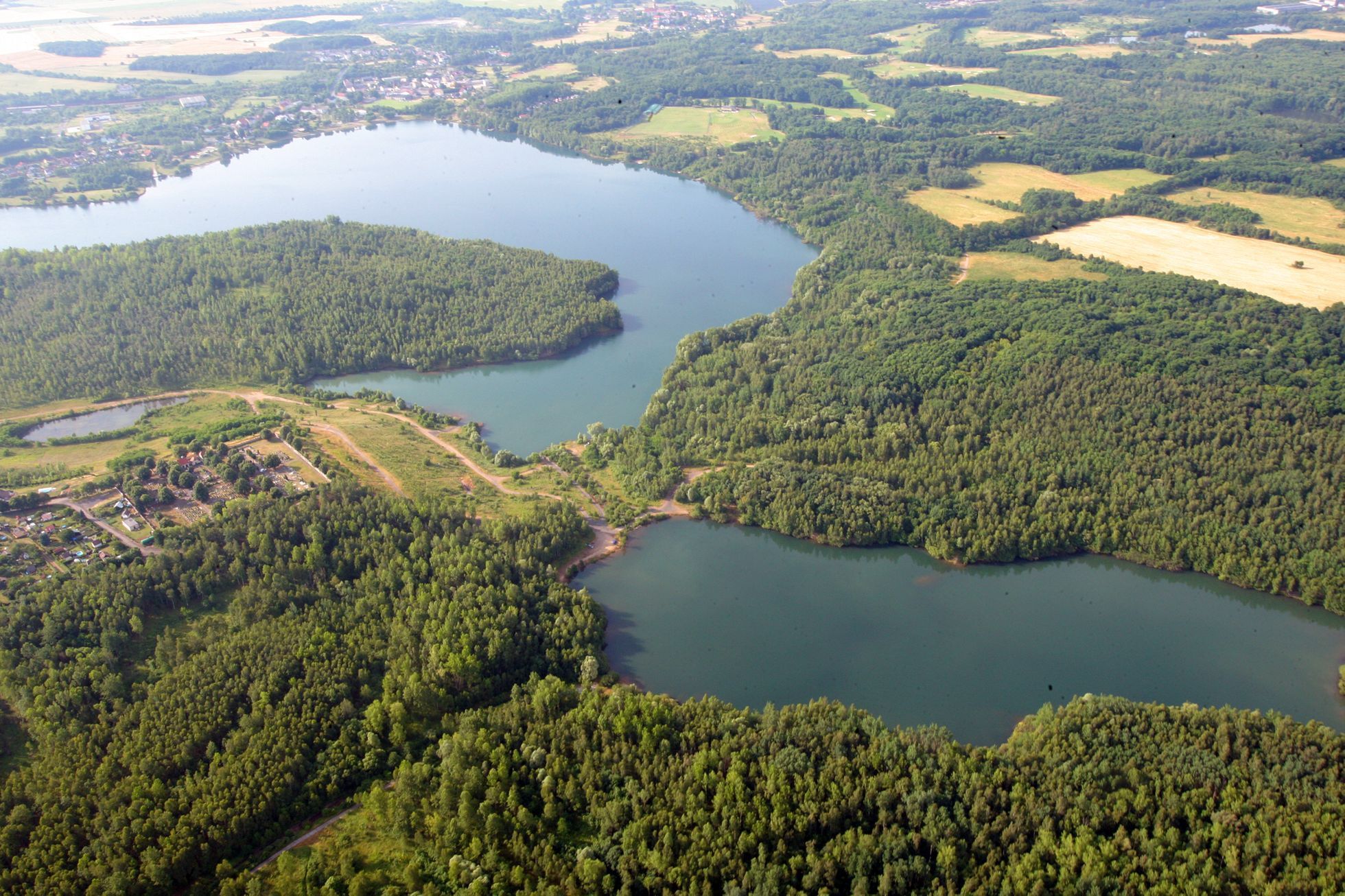 Jezero Barbora z letadla