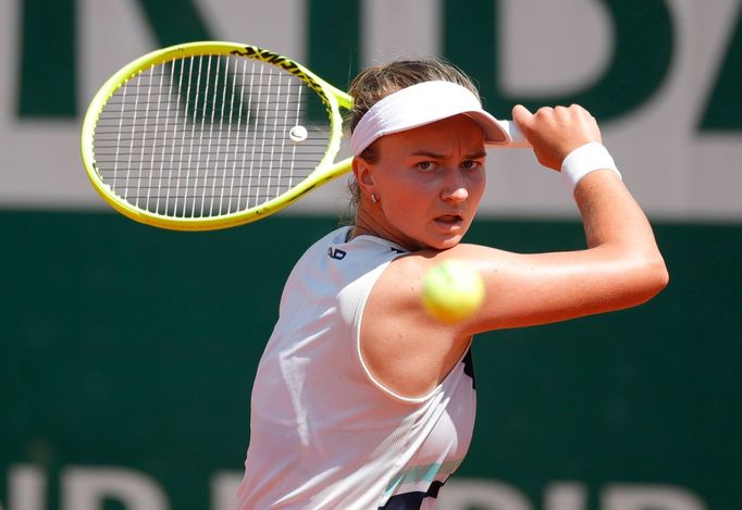 Barbora Krejčíková v osmifinále French Open 2021.