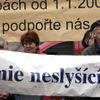 Demonstrace za podporu zákona o sociálních službách