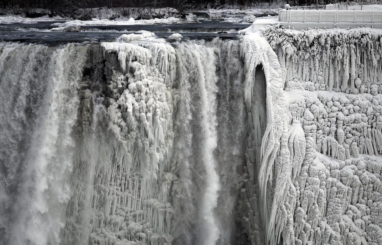 Zamrzlé niagarské vodopády