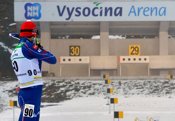 Český biatlonista Lukáš Kristejn