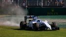 Williams Formula One driver Felipe Massa of Brazil drives into the gravel during the second practice session of the Australian F1 Grand Prix at the Albert Park circuit in