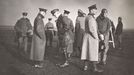 German officers are pictured at Air Training School 5, in Hannover in this 1918 handout picture.