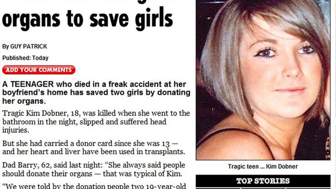 Její smrt zachránila dva životy