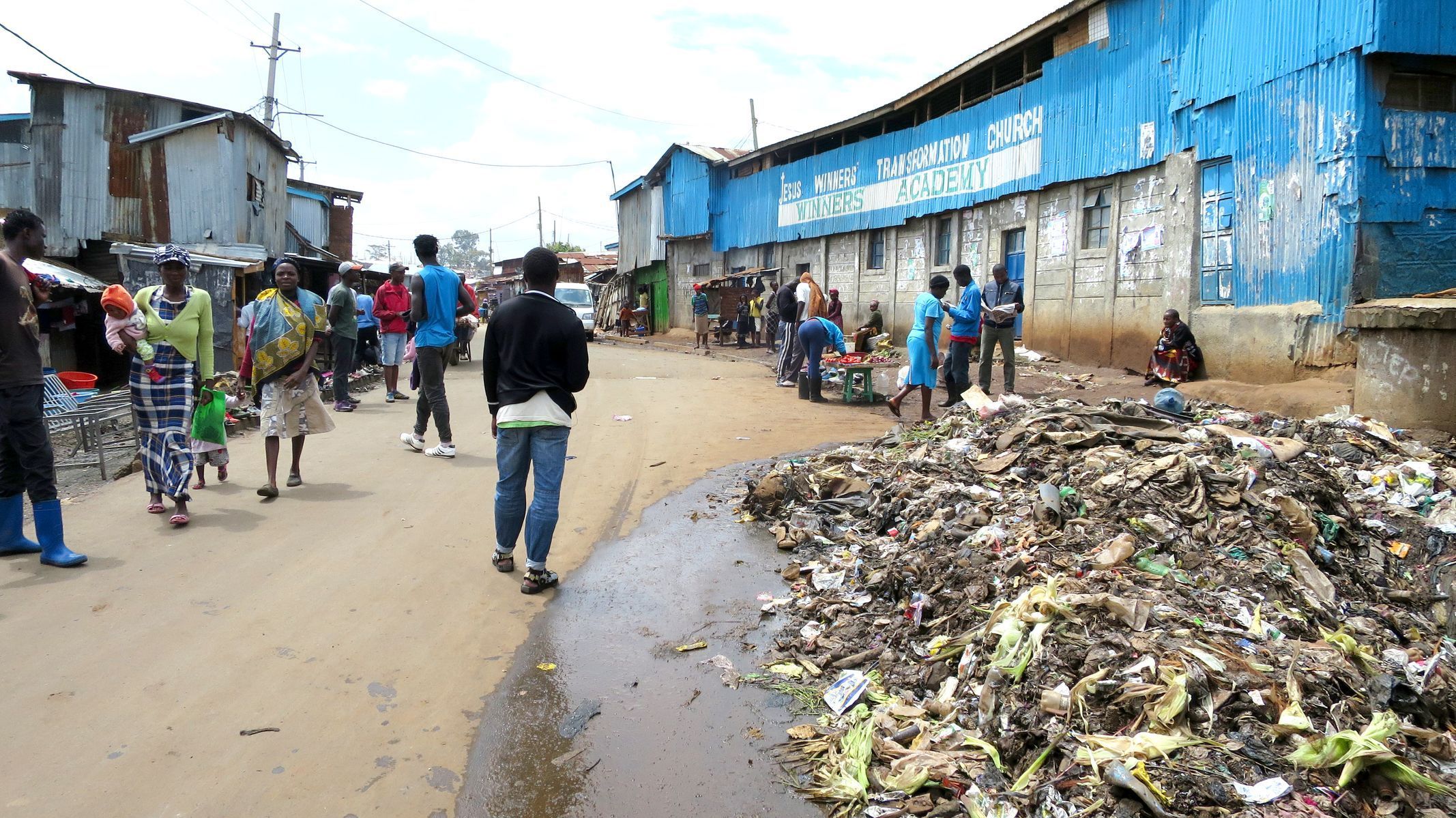 Slum Kibera v Keni