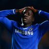 Chelsea's Demba Ba reacts during their team's Champions League semi-final second leg soccer match against Atletico Madrid at Stamford Bridge Stadium in London