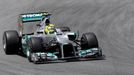 Nico Rosberg při kvalifikaci F1 ve Španělsku