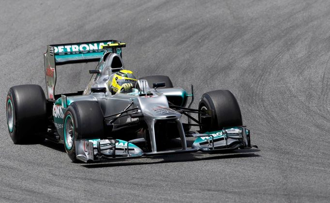 Nico Rosberg při kvalifikaci F1 ve Španělsku