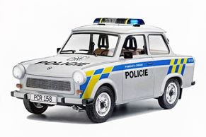 Policejní retro cesta do minulosti: Trabant i žigulík v moderních policejních barvách