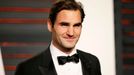 Roger Federer arrives at the Vanity Fair Oscar Party in Beverly Hills