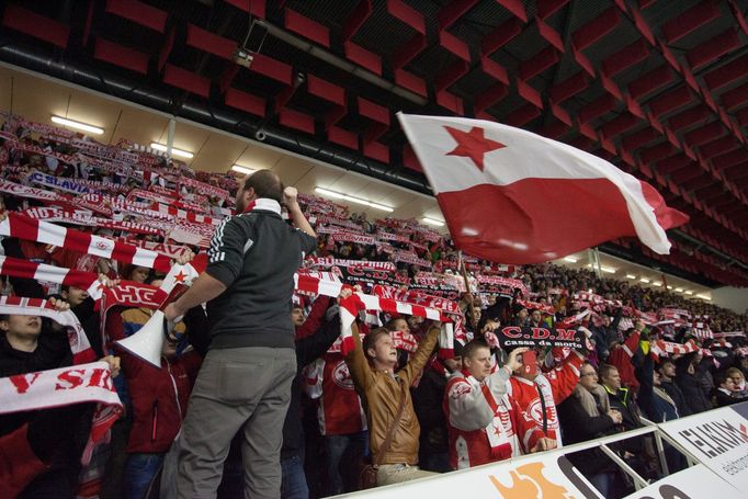 1. liga, Slavia-Č. Budějovice: fanoušci Slavie