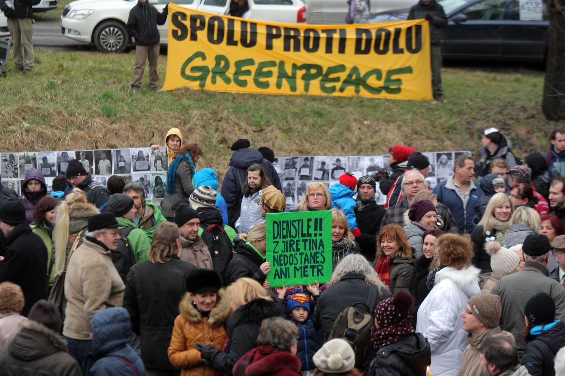 Demonstrace občanů Horního Jiřetína