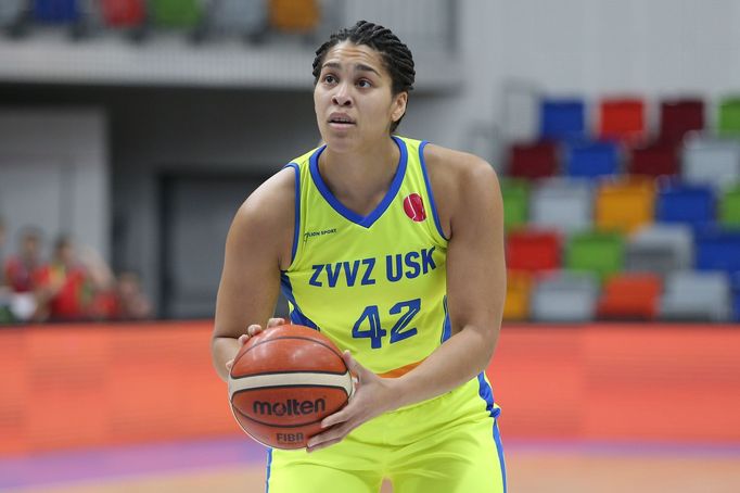 basketbal, Evropská liga žen 2019/2020, USK Praha - Castors Braine, Brionna Jonesová