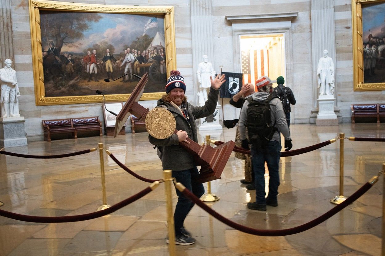 Obsazení Kapitolu ve Washingtonu - demonstranti