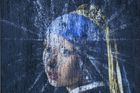 Patrik Hábl: Vermeer – Dívka s perlou, 46x38cm, akryl, olej, plátno, 2014 až 2018.