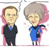 Tusk Mayová brexit kresba