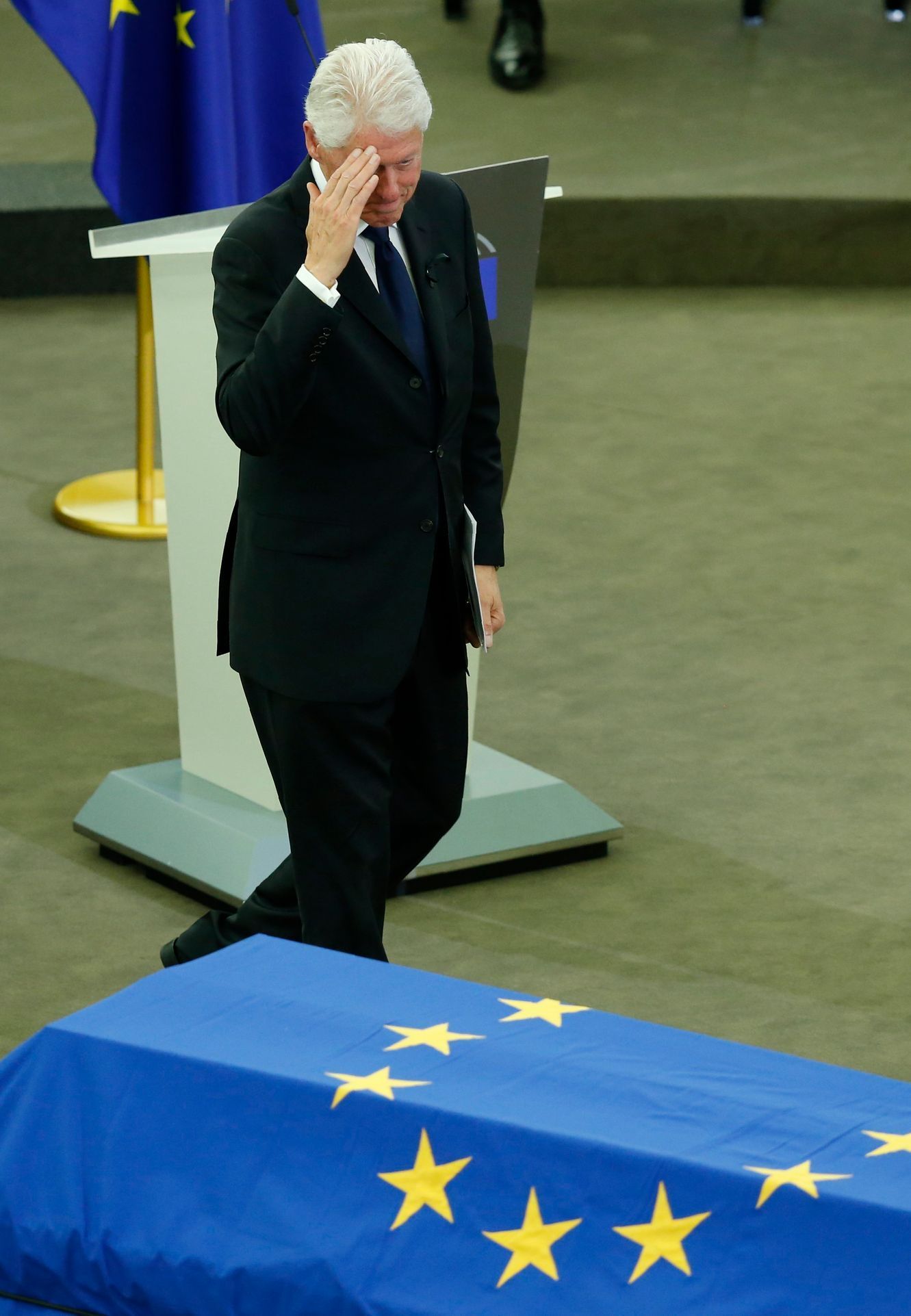 Helmut Kohl pohřeb Bill Clinton