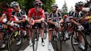 Tour de France 2017, 9. etapa: Warren Barguil, Andre Greipel a Simon Geschke před startem