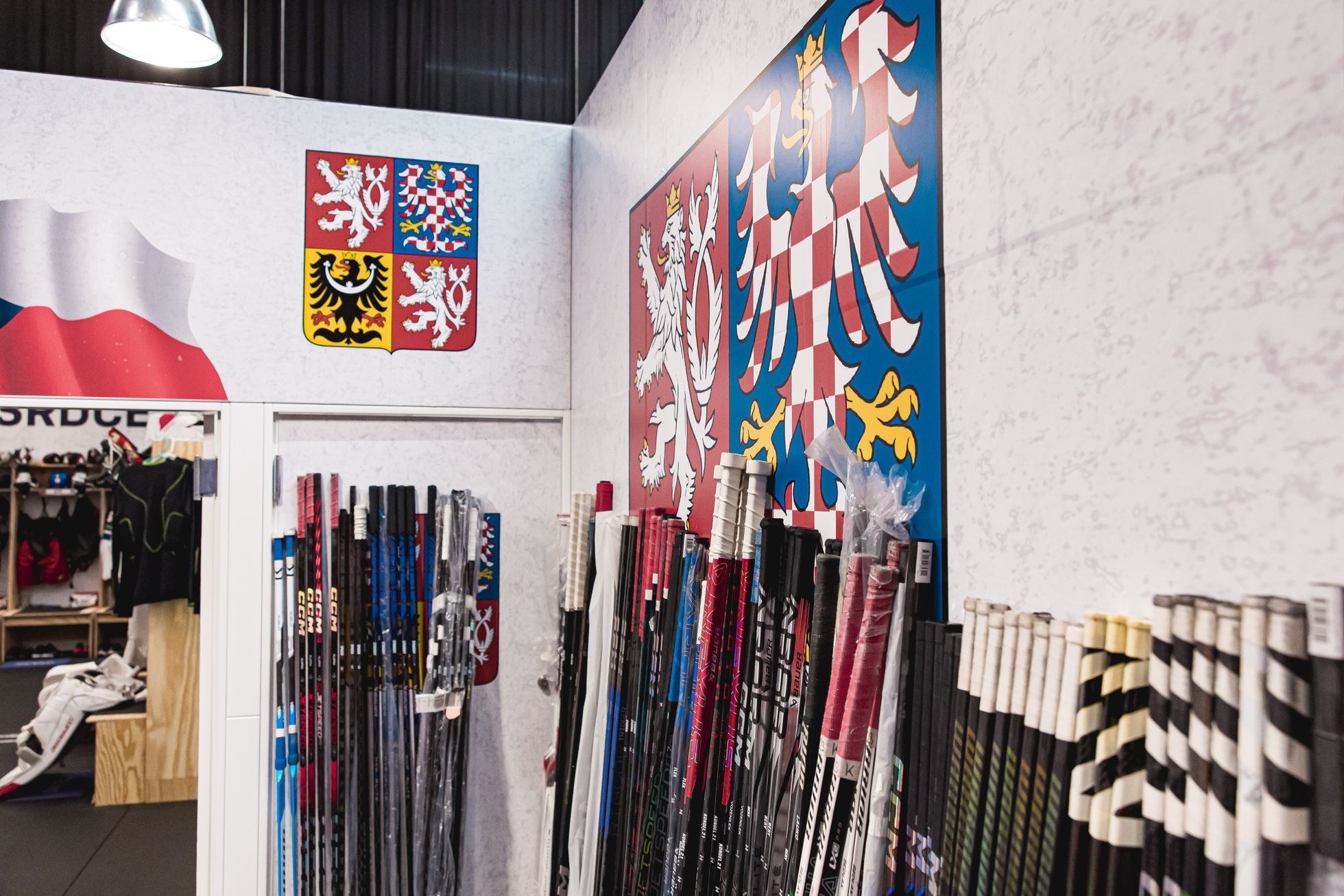 Česká šatna na MS v hokeji 2025 v Herningu