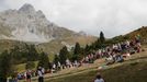 17. etapa Tour de France 2020: Fanoušci v Alpách.