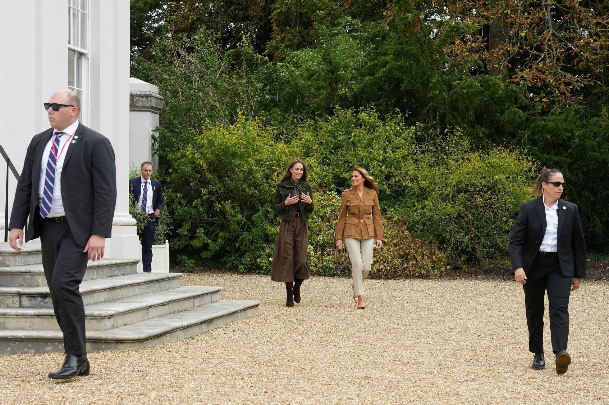 U.S. first lady Melania Trump visits Frogmore House in Windsor