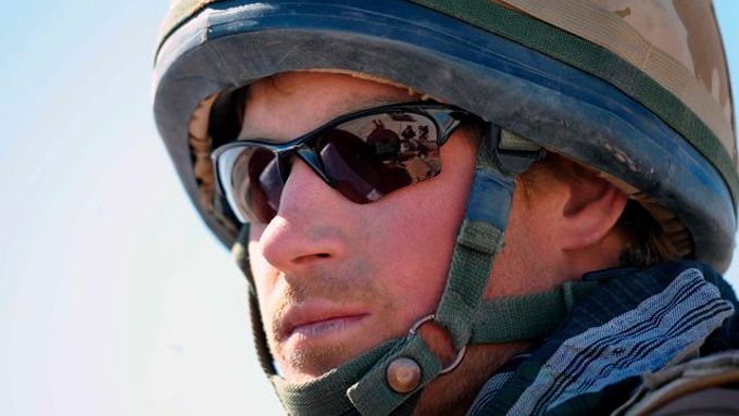Princ Harry na snímku pořízeném v době jeho služby na jihu Afghánistánu.