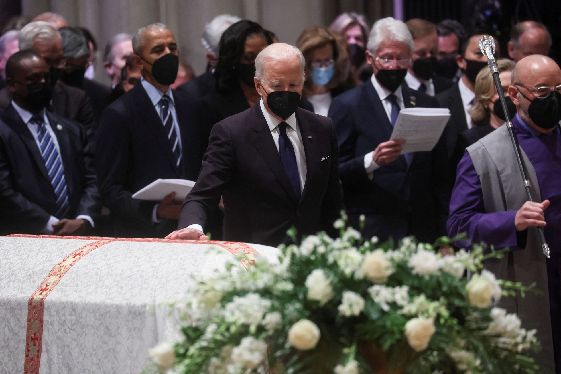 pohřeb Madeleine Albright Joe Biden Obama