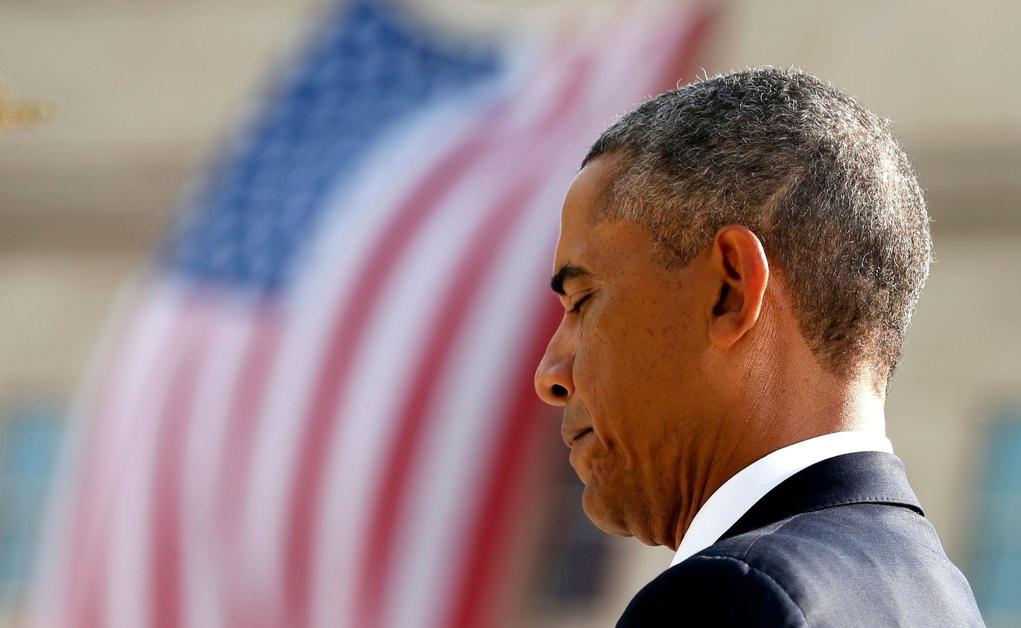 Barack Obama na pietě 11. září 2014