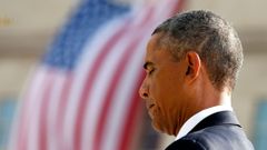 Barack Obama na pietě 11. září 2014