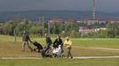 Tady stála až do roku 1970 obec Horní Rychnov. Sokolovská uhelná společnost vesnici vyvlastnila, uhlí vytěžila. Když výsypku dolu Silvestr samovolně porostl les, břízy vyklučila a vybudovala tu za 128 miliónů určených na rekultivaci golfové hřiště.