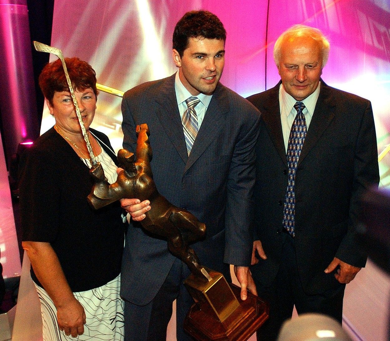 Jaromír Jágr s rodiči, Zlatá hokejka 2005