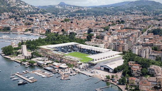 Plány nového fotbalového stadionu italského klubu Como 1907