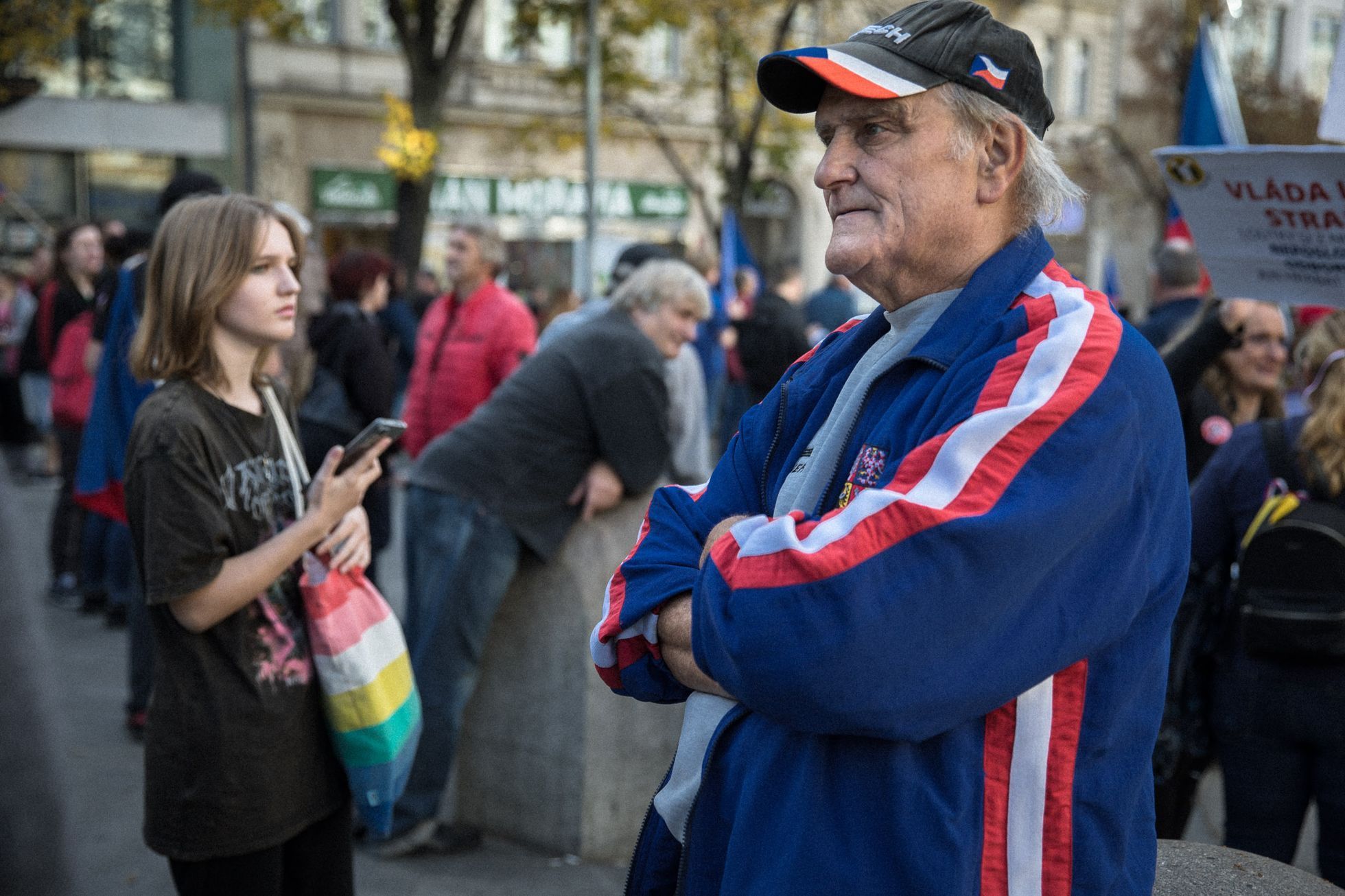 Protivládní demonstrace za demisi vlády 28. října 2022, Václavské náměstí