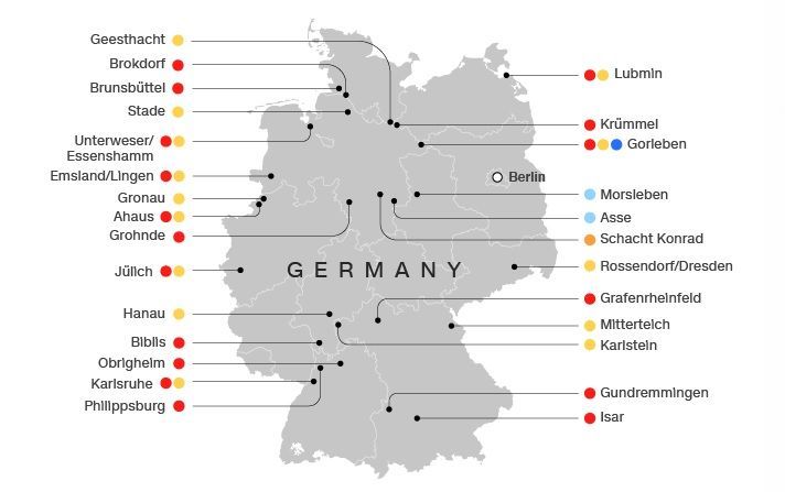 Kde je dnes v Německu uložen jaderný odpad