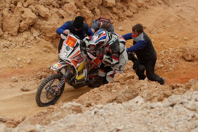 Pascal Rauber (KTM) v 5. etapě Rallye Dakar 2021