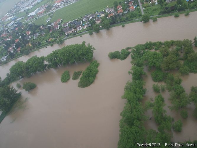 Povodně-letecký pohled