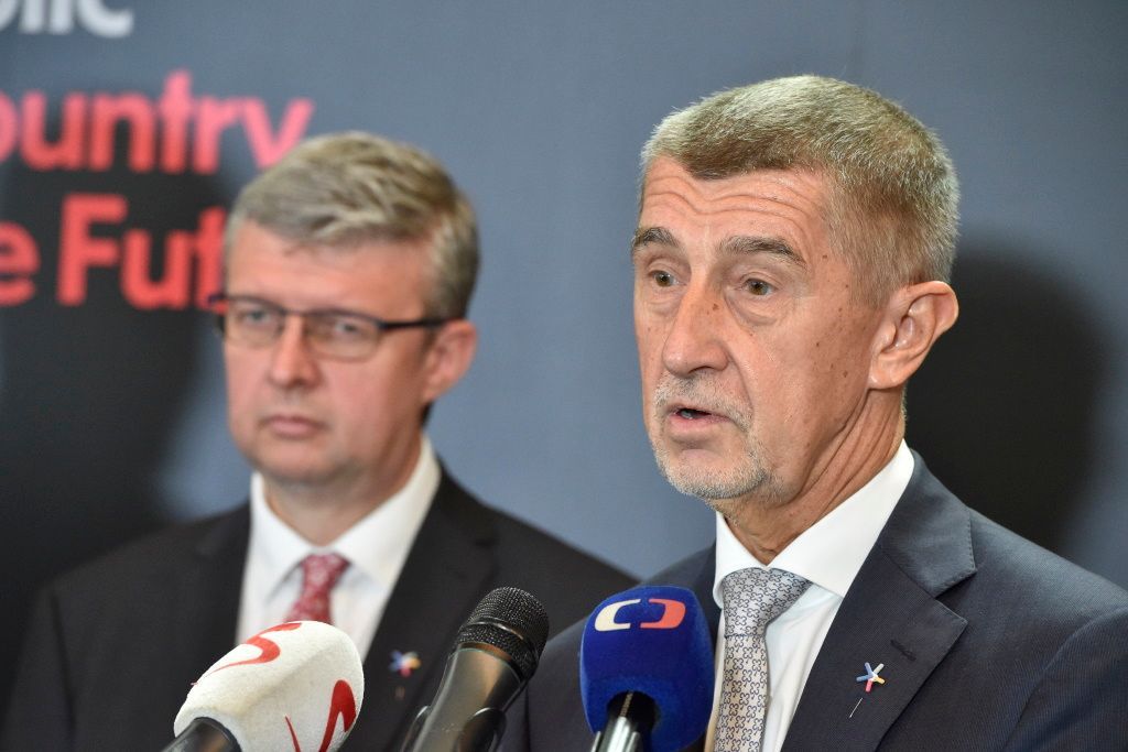 Ministr průmyslu a obchodu Karel Havlíček a premiér Andrej Babiš